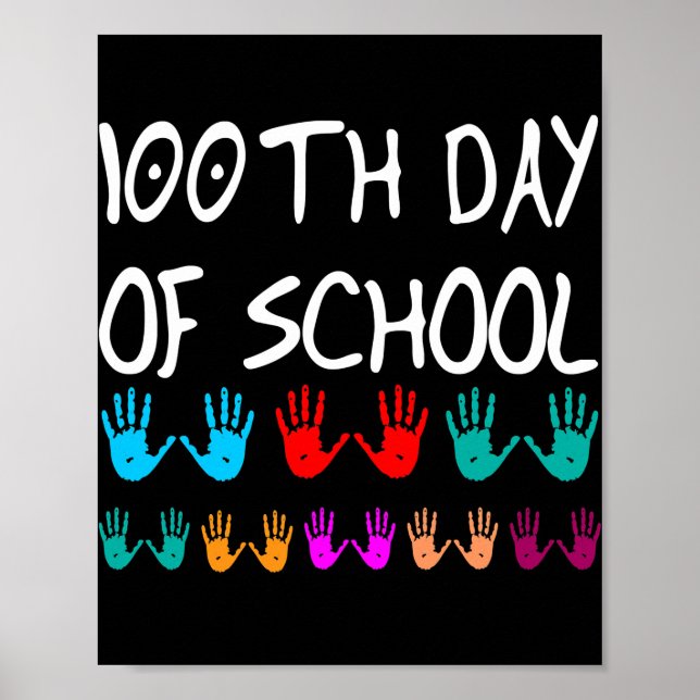 100 Days Of School Funny 100th Day Of School Poster (Framsidan)