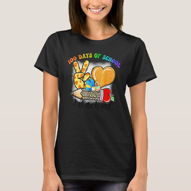 100 Days Of School Happy 100th Day Of School Princ T Shirt (Framsida)