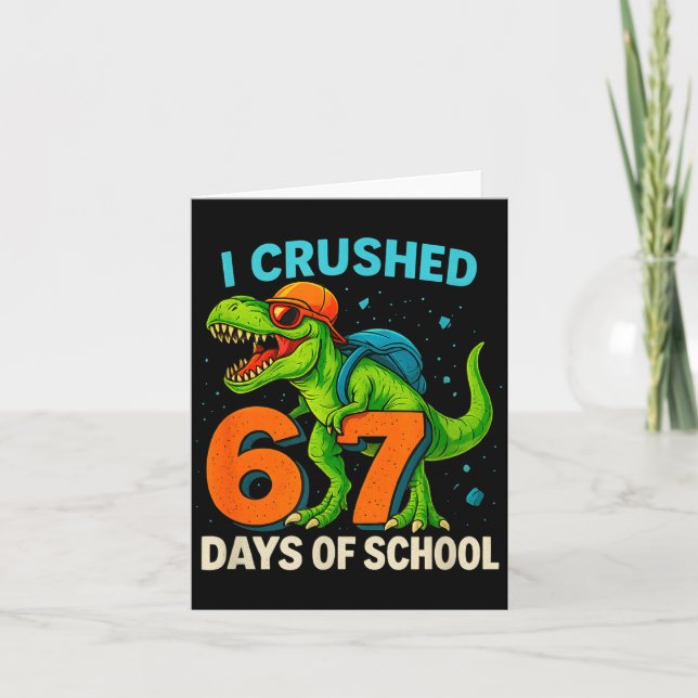 100 Days Of School I Crushed 67 Days Of School Stu Kort (Framsida)