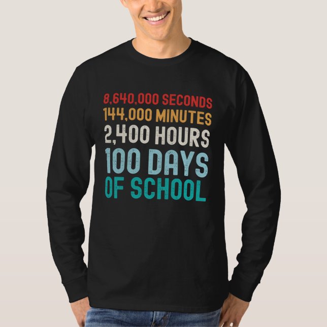 100 Days of School Math T Shirt (Framsida)