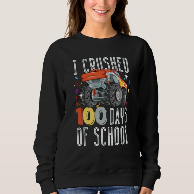 100 Days of School Monster Truck 100th Day of Scho T Shirt (Framsida)