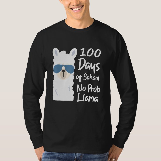100 days of school no probliama  teacher no probli t shirt (Framsida)
