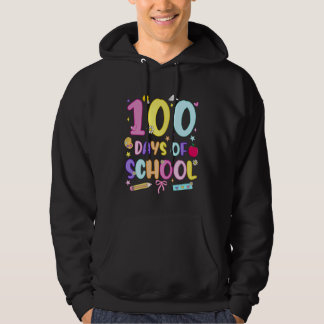 100 Days of School Preppy 100th Day of School Girl Hoodie