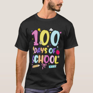 100 Days of School Preppy 100th Day of School Girl T Shirt