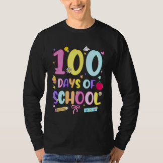 100 Days of School Preppy 100th Day of School Girl T Shirt