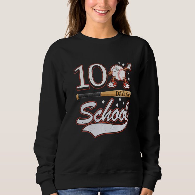 100 Days Of School Sports Game Baseball Player Stu T Shirt (Framsida)