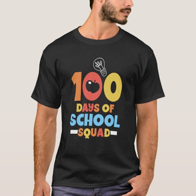 100 Days Of School Squad Cute Class Pupil Kids T Shirt (Framsida)