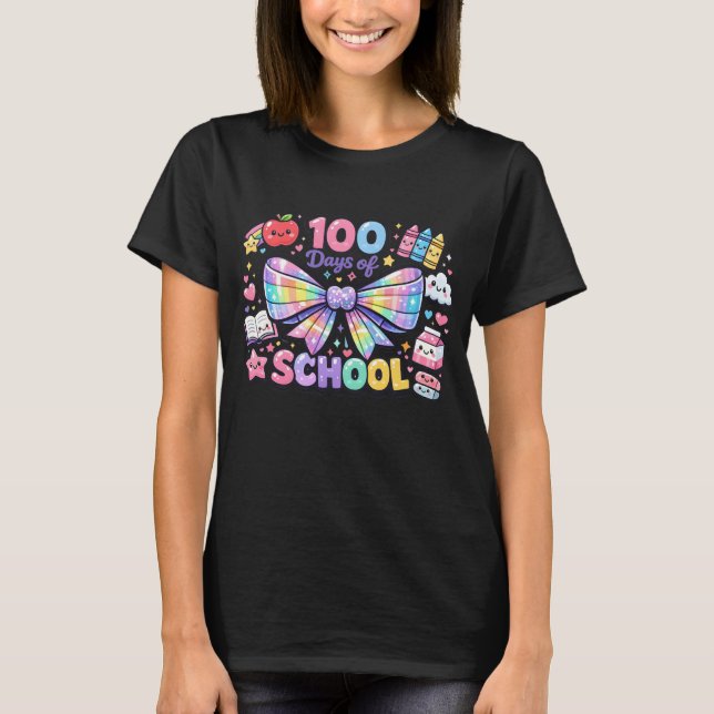 100 Days Of School  T Shirt (Framsida)