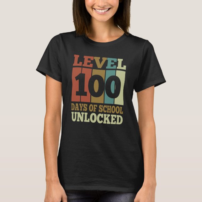 100 Days Of School T Shirt (Framsida)