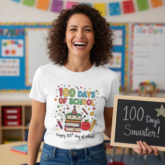 100 Days of School Teacher,Gift Celebrating 100th T Shirt (Skapare uppladdad)
