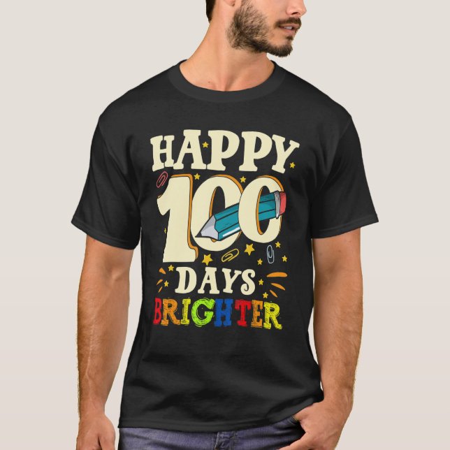 100 Days of School Teachers Kids Child Boys 100 Da T Shirt (Framsida)