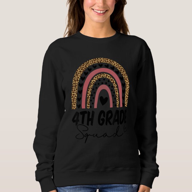 100 Days Of School Team Fourth 4th Grade Squad Rai T Shirt (Framsida)