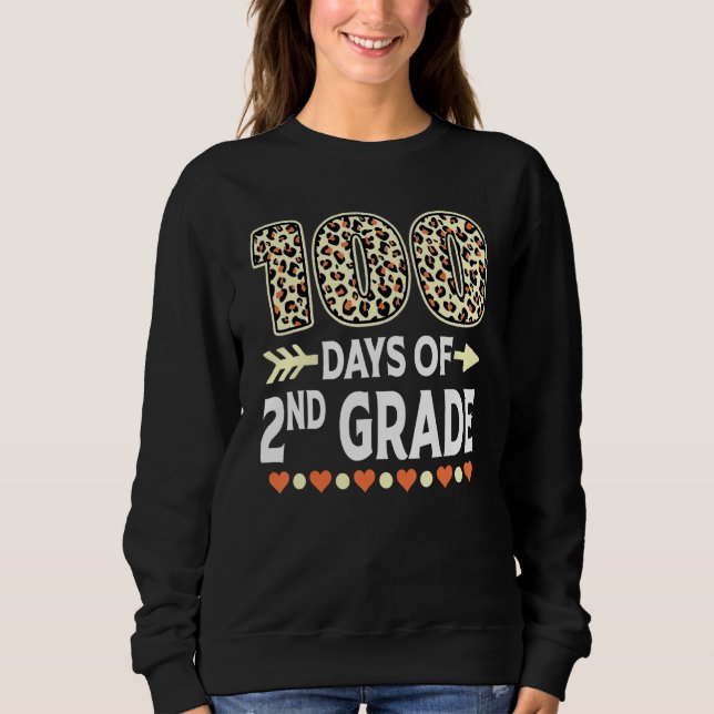 100 Days Of Second Grade Teacher 100th Day Of Scho T Shirt (Framsida)