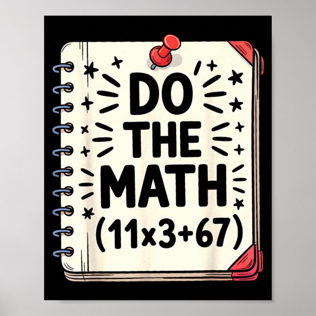 100 Days School Math Equation Do The Math 100 Funn Poster (Framsidan)