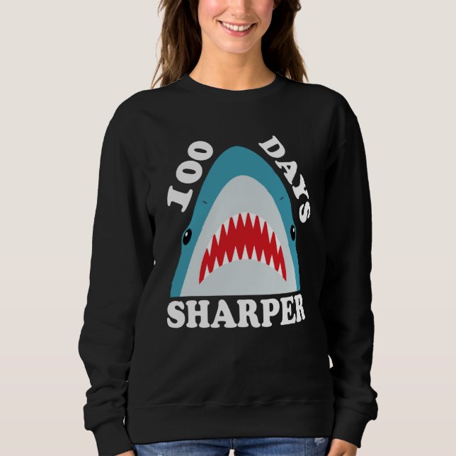 100 Days Sharper School 100 Days of School T Shirt (Framsida)