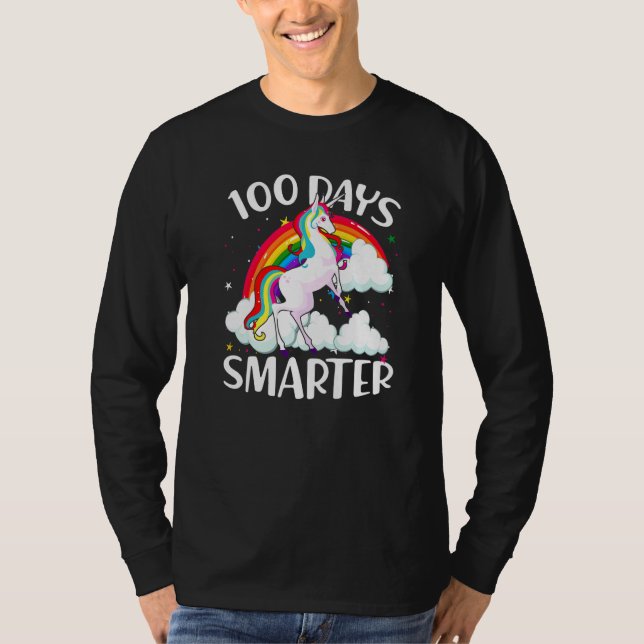 100 Days Smarter Happy 100th Day Of School Cute Un T Shirt (Framsida)