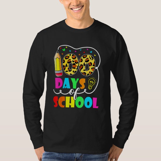 100 Days Smarter Happy 100th Day Of School Student T Shirt (Framsida)