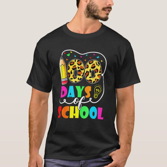 100 Days Smarter Happy 100th Day Of School Student T Shirt (Framsida)