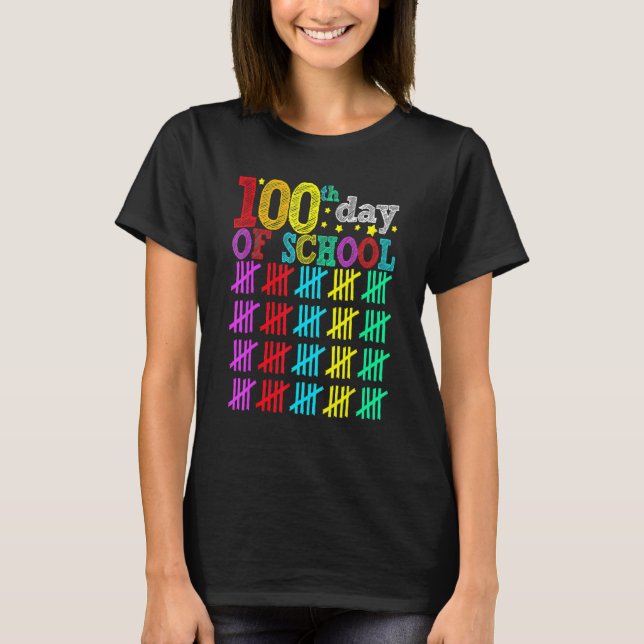 100 Days Smarter Happy 100th Day Of School Student T Shirt (Framsida)