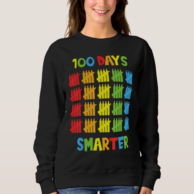 100 Days Smarter Happy 100th Day Of School Tally M T Shirt (Framsida)