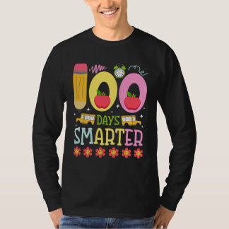 100 Days Smarter Happy 100th Day of School Teacher T Shirt