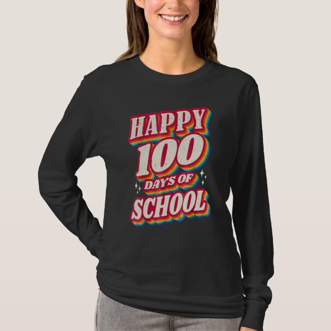 100 Days Smarter Happy 100th Day Of School Teacher T Shirt (Framsida)