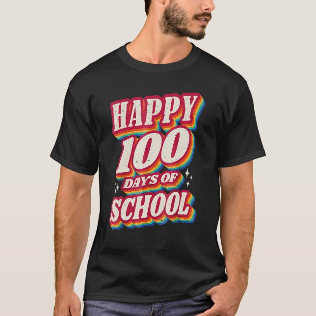 100 Days Smarter Happy 100th Day Of School Teacher T Shirt (Framsida)