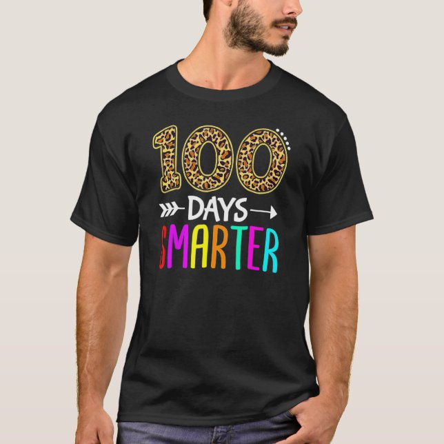 100 Days Smarter Kindergarten 100th Day Of School T Shirt (Framsida)