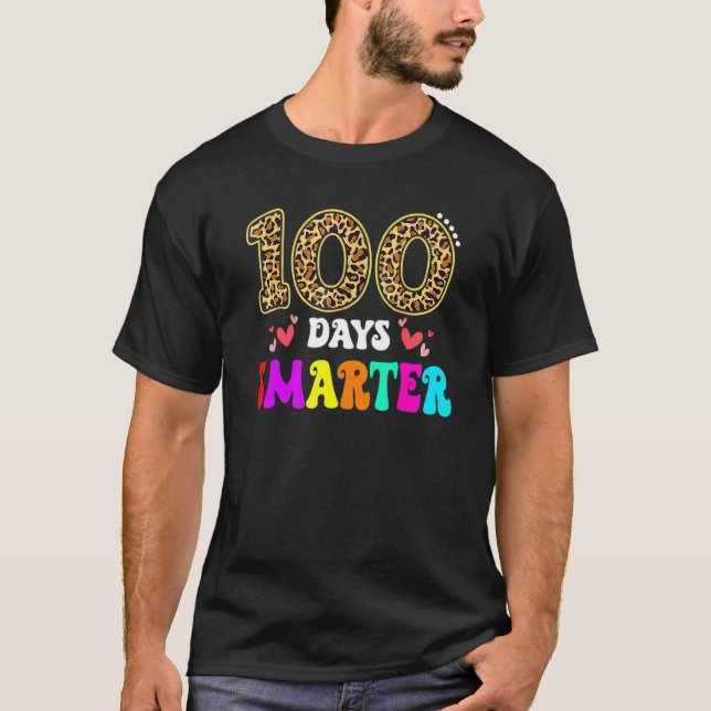 100 Days Smarter Kindergarten 100th Day Of School  T Shirt (Framsida)