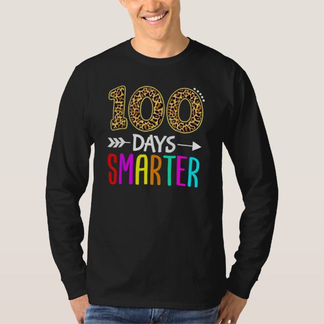 100 Days Smarter Kindergarten 100th Day Of School T Shirt (Framsida)