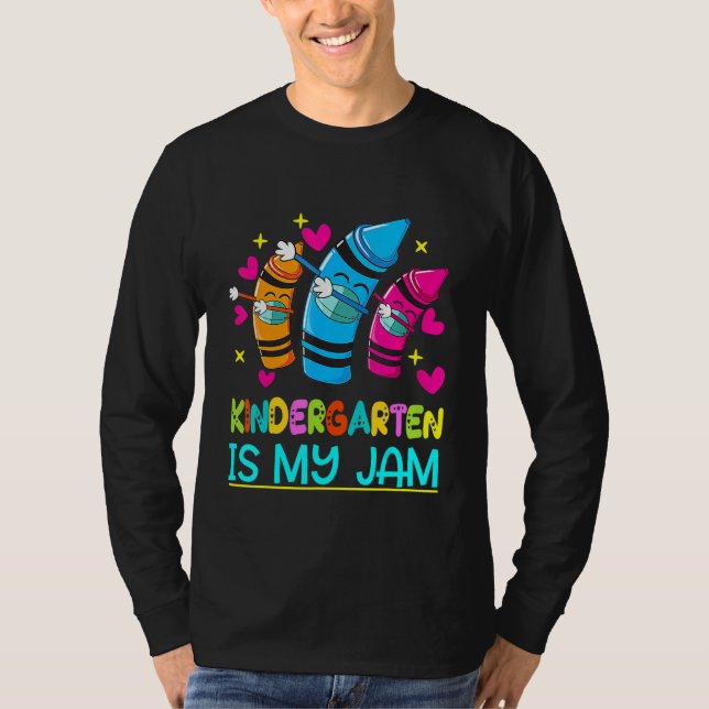 100 Days Smarter Kindergarten Is My Jam Teacher T Shirt (Framsida)