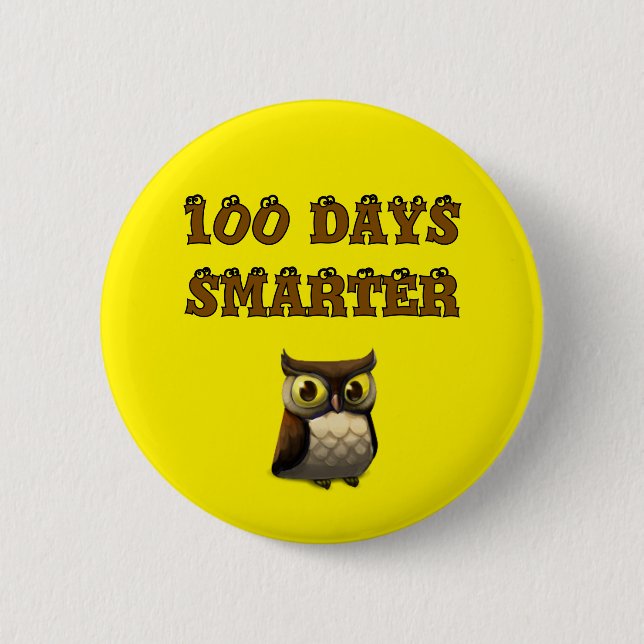 100 Days Smarter Owl – 100th Day of School Knapp (Framsida)