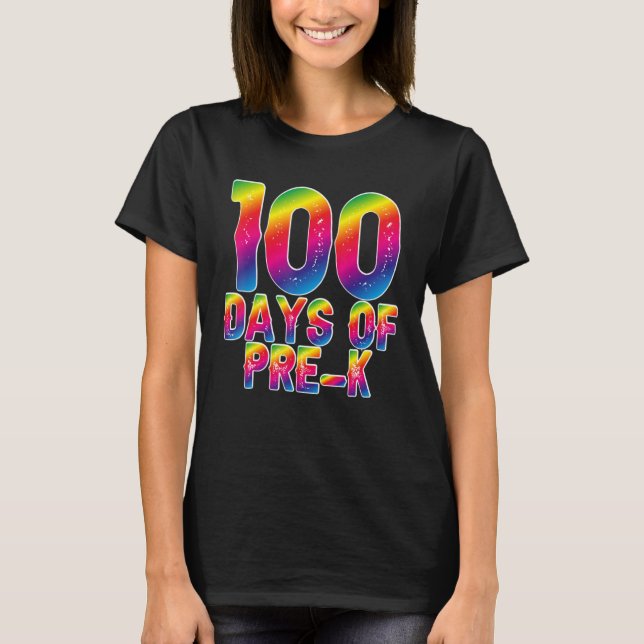 100 Days Smarter Pre-K Happy 100th Day Of School P T Shirt (Framsida)