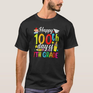 100 Days Smarter Seventh Grade 100th Day Of School T Shirt