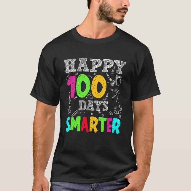 100 Days Smarter Teachers Costume 100 Days Student T Shirt (Framsida)