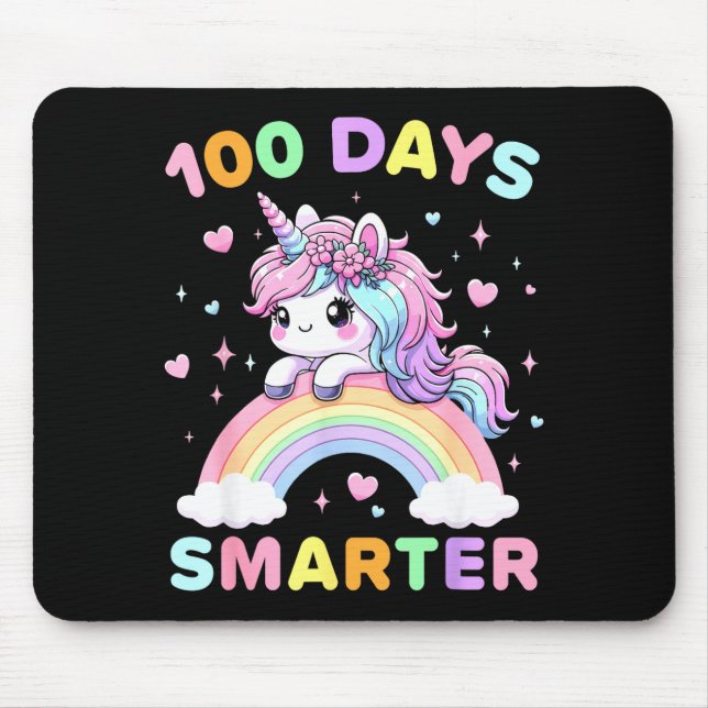 100 Days Smarter Unicorrn 100th Day Of School Kids Musmatta (Framsidan)