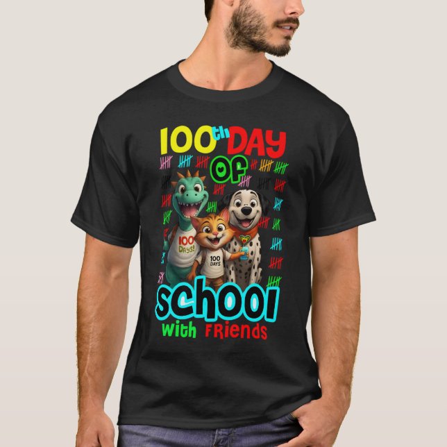 100 Days Smarter with My Best Friends Tee. T-shirt (Framsida)