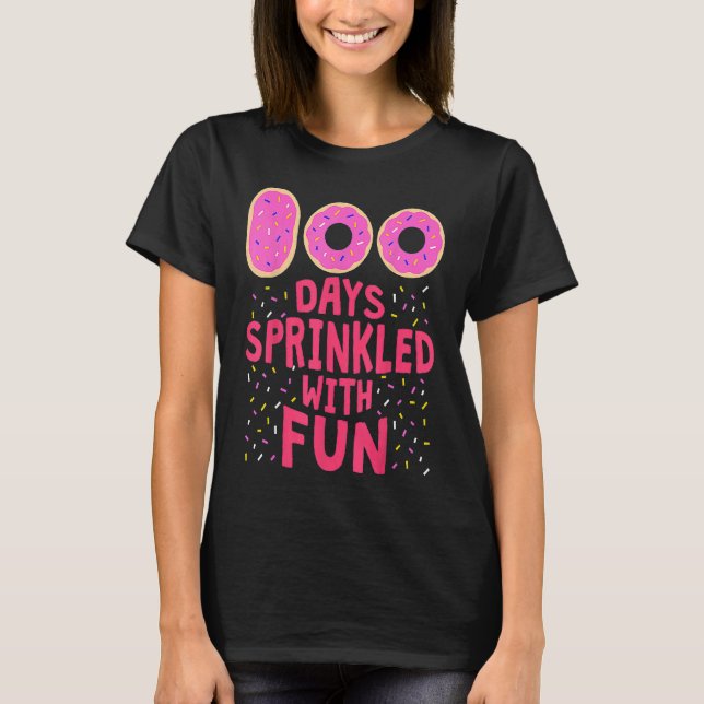 100 Days Sprinkled With Fun 100th Day Cute Donut G T Shirt (Framsida)