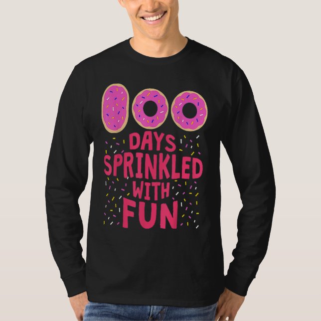 100 Days Sprinkled With Fun 100th Day Cute Donut G T Shirt (Framsida)