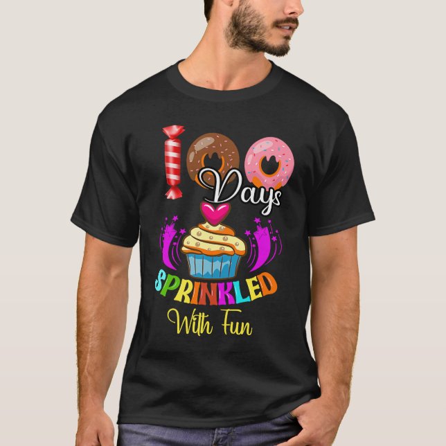 100 Days Sprinkled With Fun Cupcake 100th Day Of S T Shirt (Framsida)