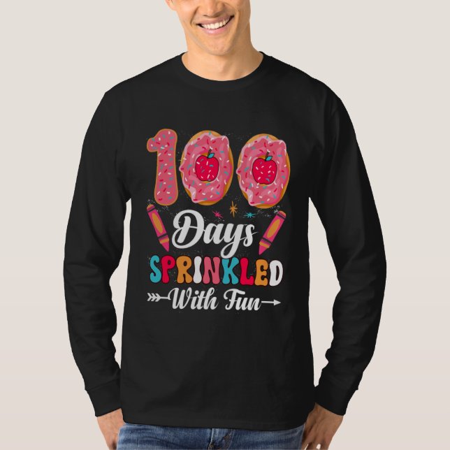 100 Days Sprinkled With Fun  Sprinkles Cupcake Sch T Shirt (Framsida)