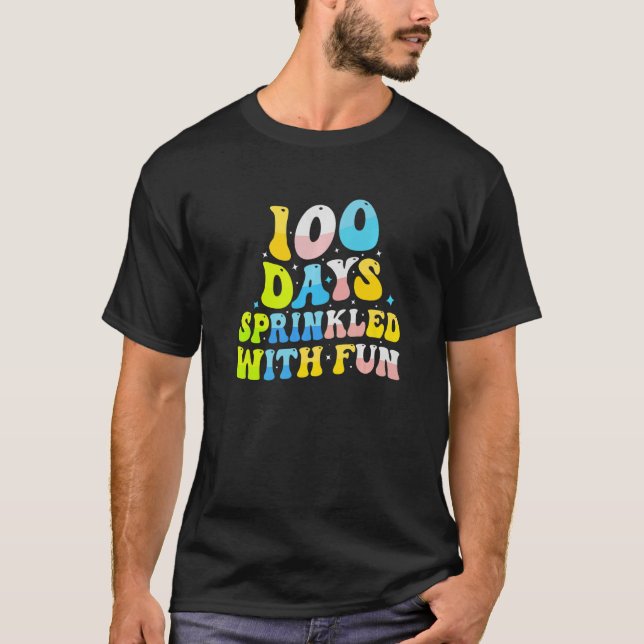 100 Days Sprinkled With Fun  Student Teacher T Shirt (Framsida)