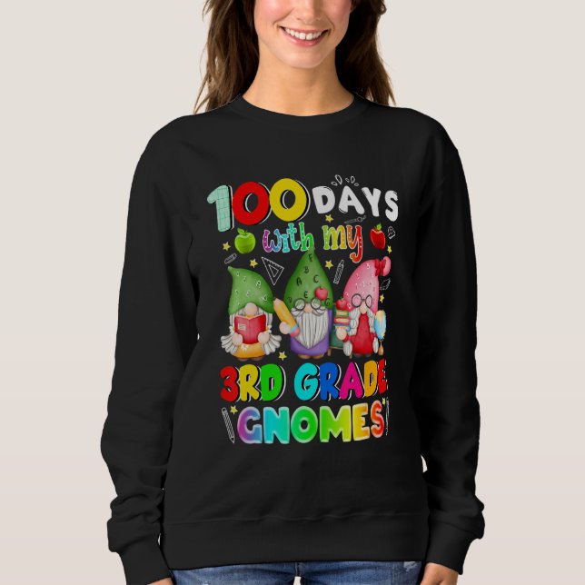 100 Days With My 3rd Grade Gnomies Gnome 100th Day T Shirt (Framsida)