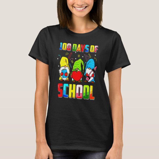 100 Days With My Gnomies 100th Day Of School Gnome T Shirt (Framsida)