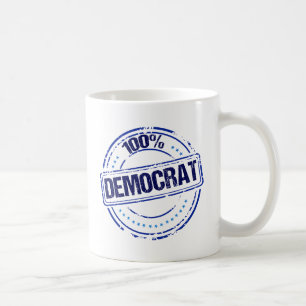 100 % demokratisk politisk kaffemugg