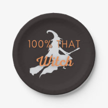 100 % den där Witch Orange Grått Black Halloween f