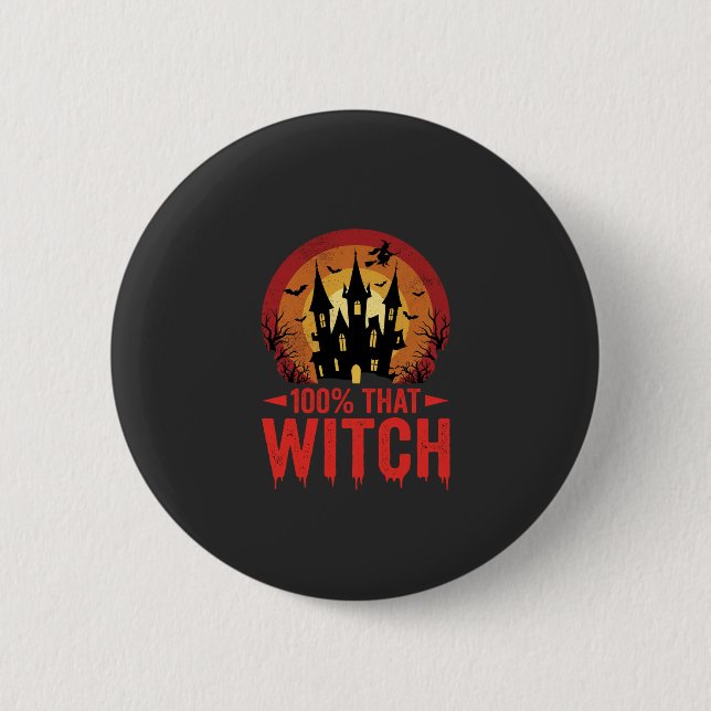 100% Den Häxan Halloween Slott Knapp (Framsida)
