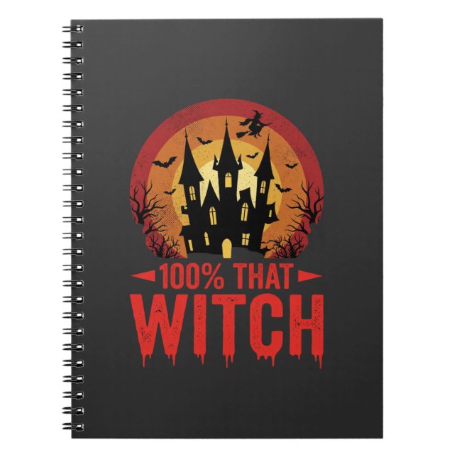 100% Den Häxans Halloween Slott Anteckningsbok (Framsidan)