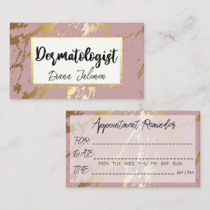 100 Dermatolog Möte Reminder Ro Marble Visitkort