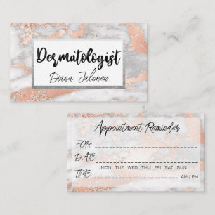 100 Dermatolog Möte Reminder Ro Marble Visitkort